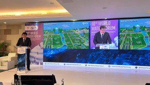 5月20日，大禹节水精彩亮相第十届世界水论坛，为促进世界水与粮食安全贡献“大禹智慧”。